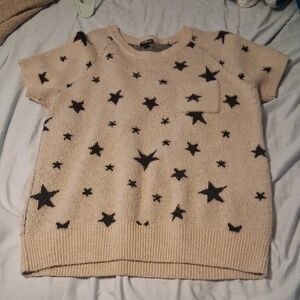 Torrid Beige and Black Star Sweater